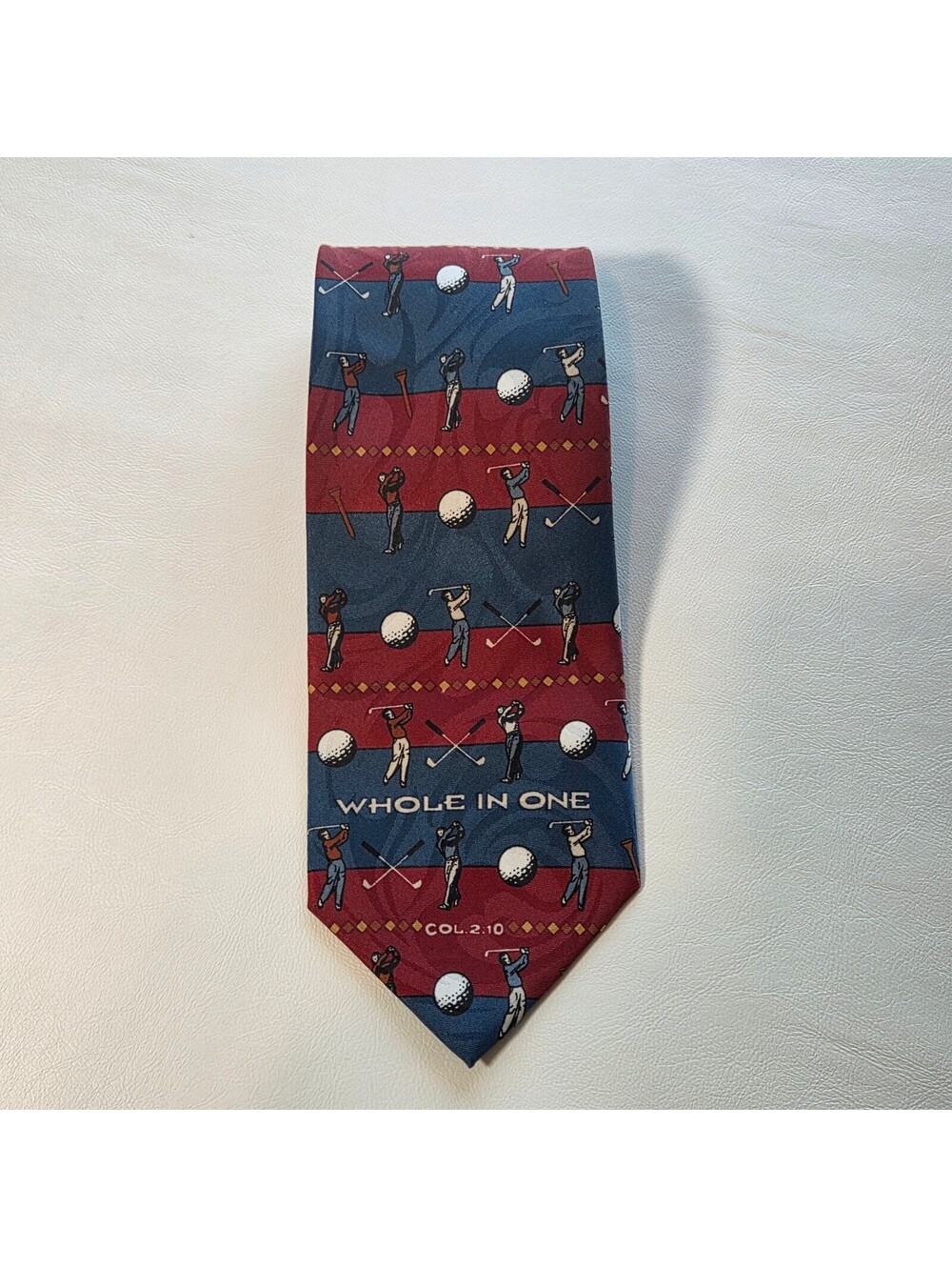 Appointed Apparel Living Epistles Golf Tie Whole In One Colossians2:10 Christian